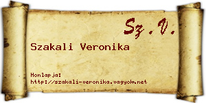 Szakali Veronika névjegykártya